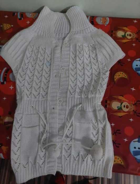 Cardigan fetițe  cu nasturi si cordon