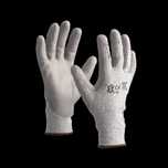 Mănuși de nailon gri acoperite PU, 12 buc/set, marimi disponibile 9/10