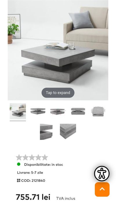 Măsuță rotativă - cafea