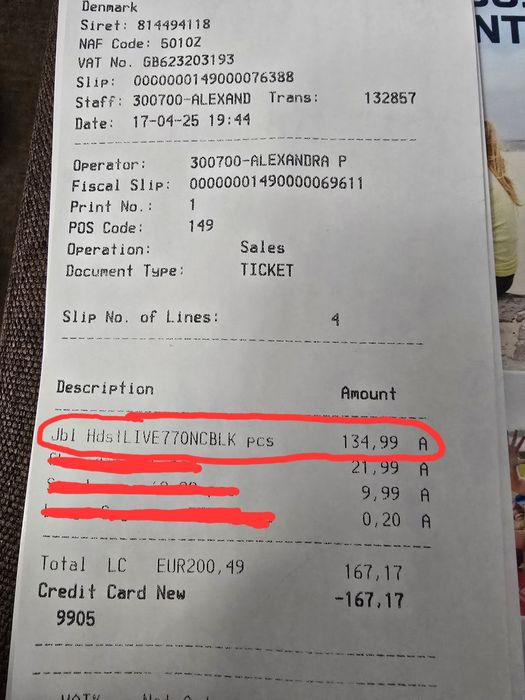 Vând Căști JBL LIVE 770 NC