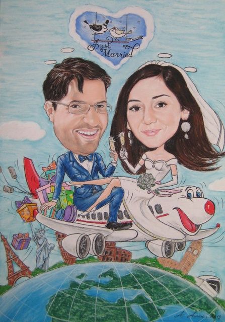 Рисувам карикатури за сватба