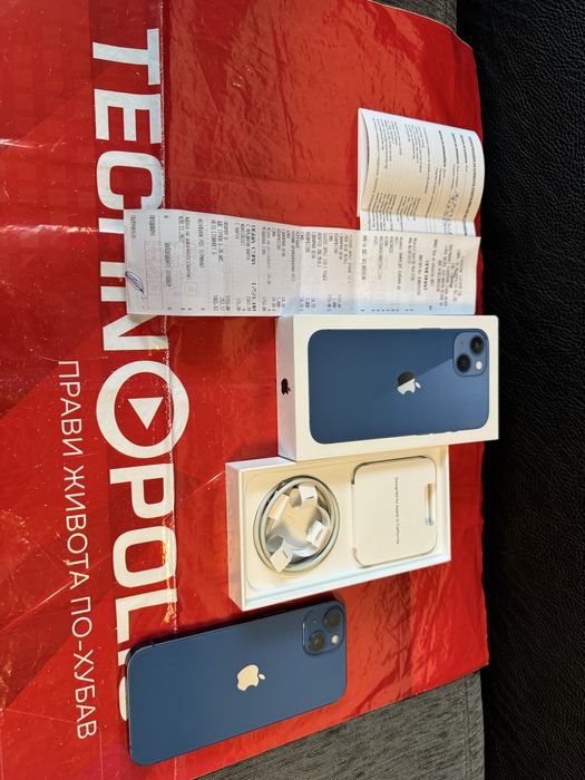 ***128GB iPhone 13 Technopolis Гаранция 2024г. Blue / Син