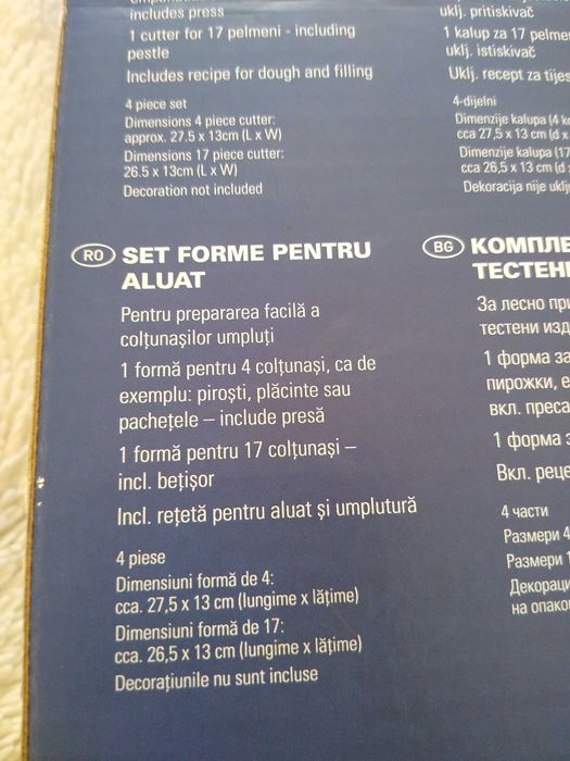 Aparat de făcut colțunași (forme din aluat)