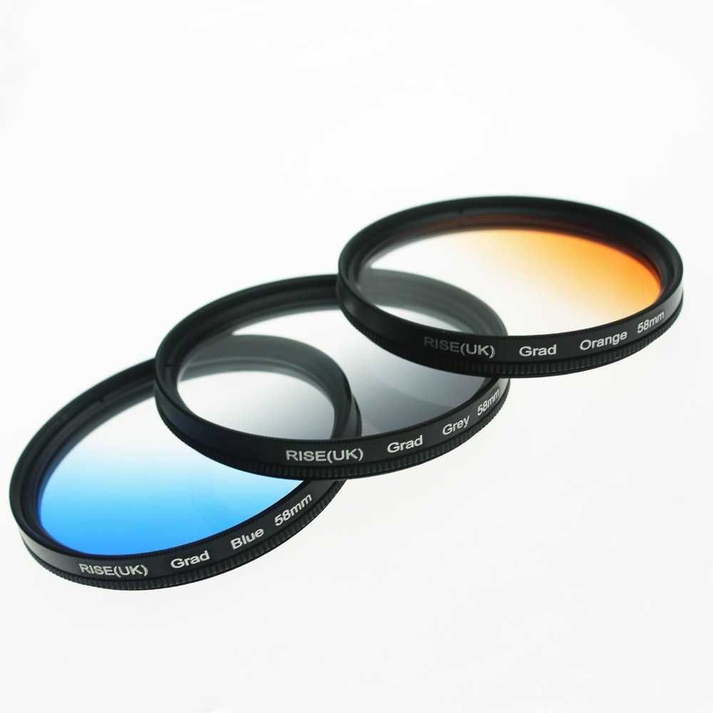Комплект 3 броя градиентни филтри - сив / син / оранжев