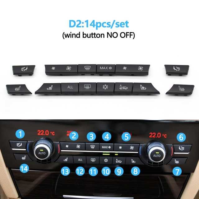 Buton Butoane Clima Ventilatie Aer Incalzire Scaun BMW F01 F02 F07 F10
