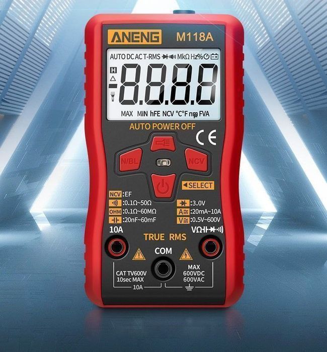Мультиметр ANENG M118A, компактный, автоматический, тестер