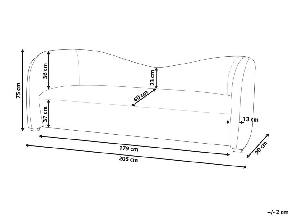 NOU Canapea catifea "VELTADA", curbată