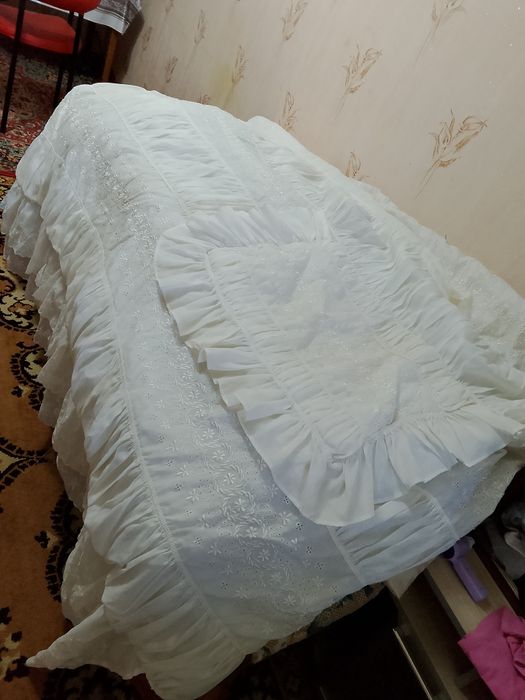 Покрывало свадебное на 2-х спальную кровать 2,10*2,0м