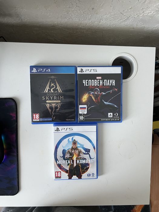 Игры для пс5 скайрим,человек паук,мк1