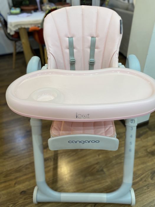 Детско столче за хранене Cangaroo I eat, розово
