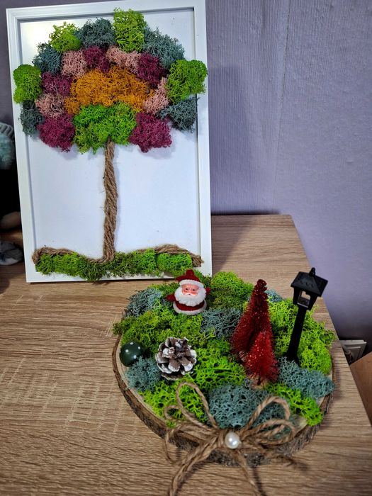 Изработка на картини / подаръчета за повод  от скандинавски мъх