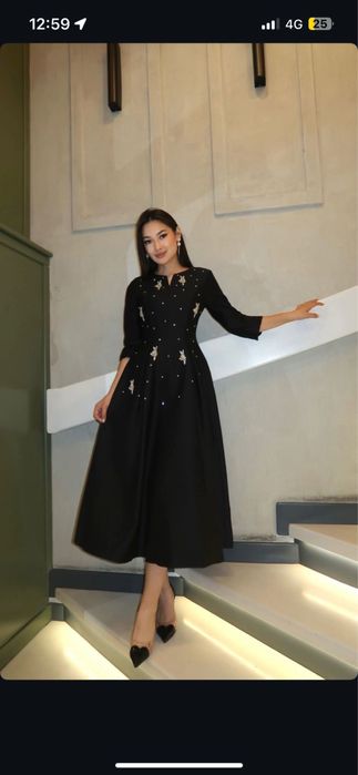 Вечернее платье с камушками