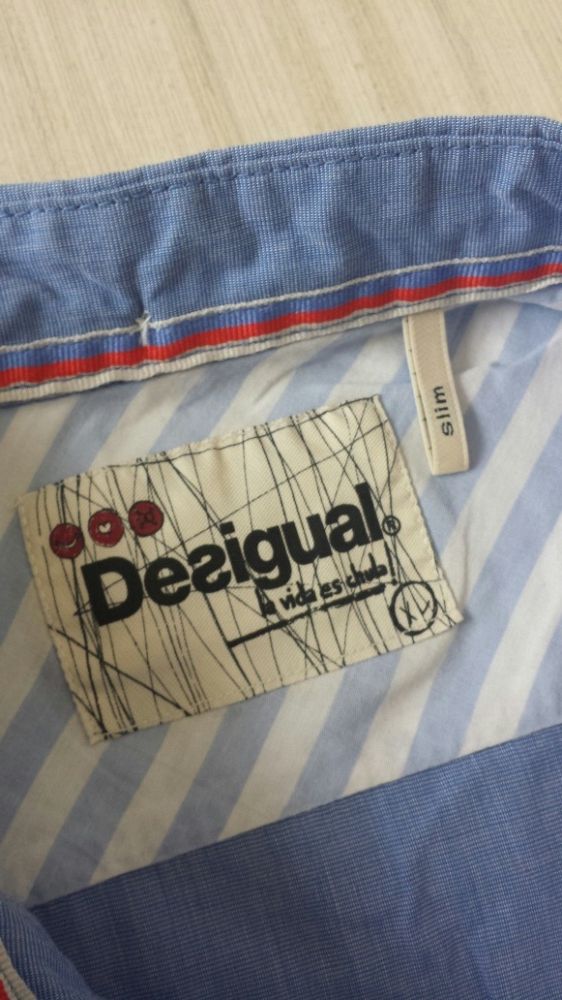 Desigual Mens Slim Size XL НОВО! ОРИГИНАЛ! Мъжка Риза!