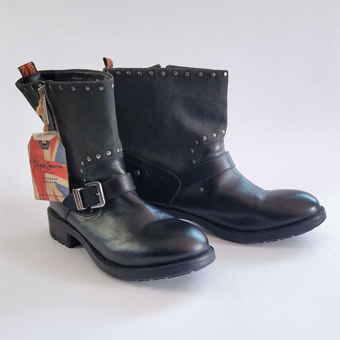 Pepe Jeans дамски боти, естествена кожа 38