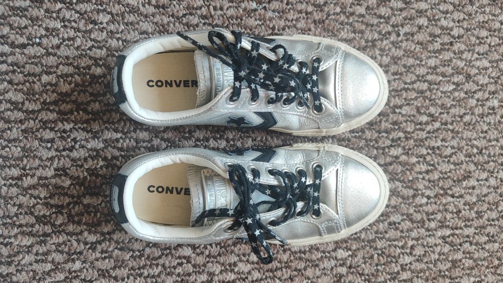 Детски сребристи кецове Converse 32 н.
