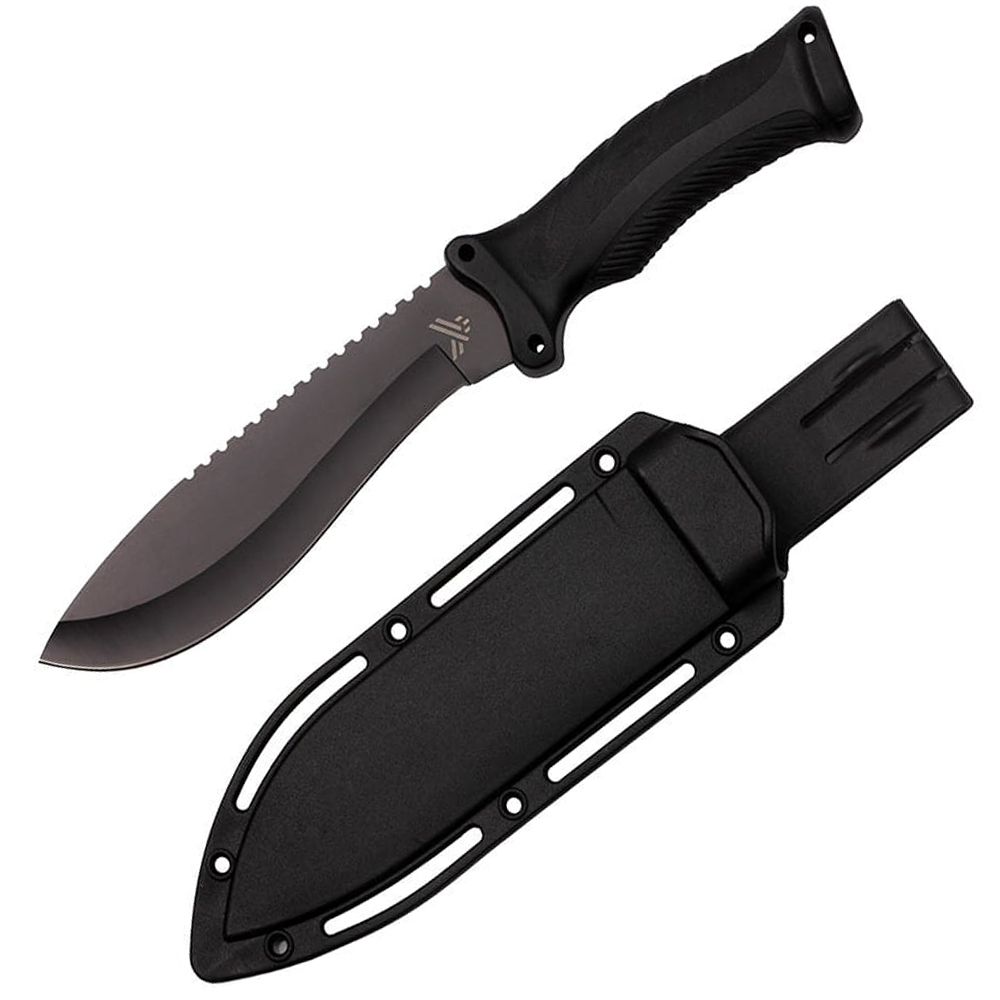 Cutit vanatoare Kukri Madness, otel, 30.5 cm, negru, teaca inclusa