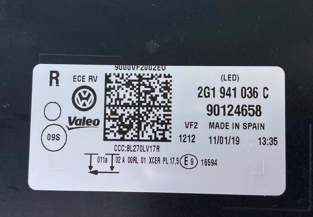 Фар far десен фарове Full Led за Фолксваген Поло 2Г Vw Polo 2G GTI