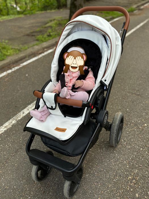 Carucior krausman 3 în 1 Topaz Lux White