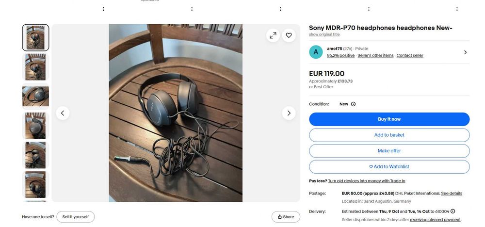 Căști Sony MDR-P70 Reference Dynamic Stereo