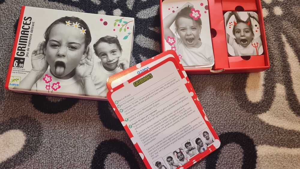 Детски карти за игра Djeco - Гримаси