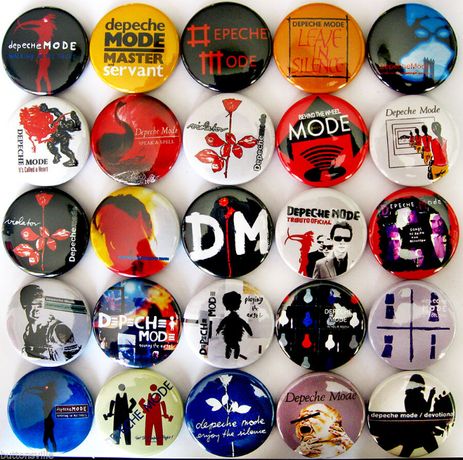 Значки на Depeche Mode, Sex Pistols, Led Zeppelin, Saxon, др 25бр/21лв