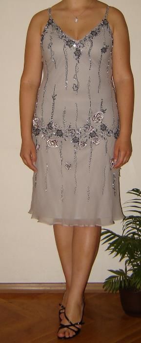 Официална рокля шифон и пайети