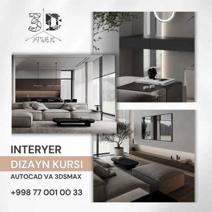 Kusr autocad va 3dsmax (interyer dizayn kursi-individualniy kurs)