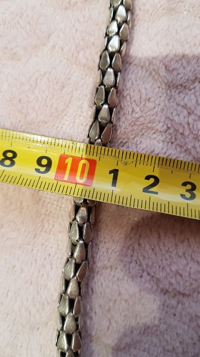 Superb lant argint masiv vintage 925 impletit sarpe,stare foarte buna