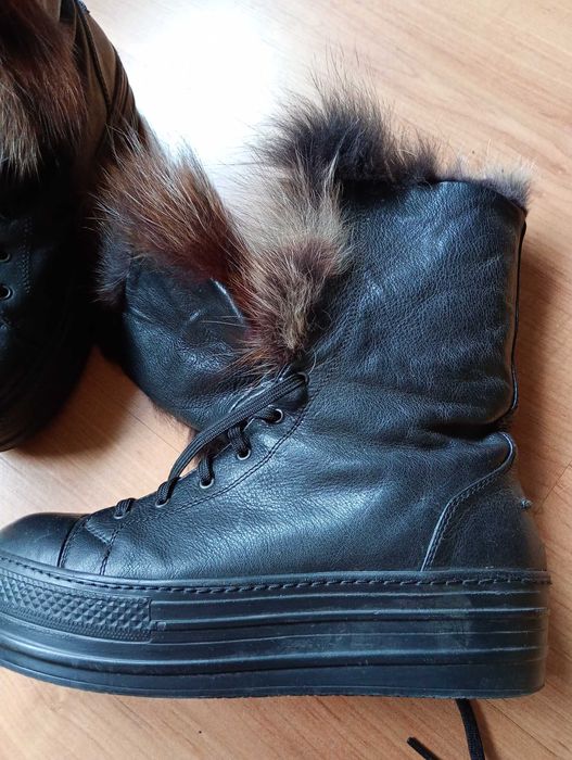 Боти, Естествена кожа + естествен косъм ,39 номер