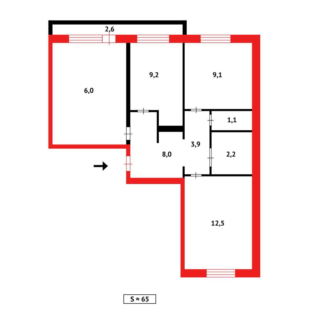 Продам улучшенную 3х-комн. квартиру, мкр. Восток-5