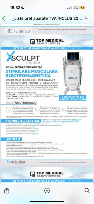 Aparat remodelare corporală premium Xsculpt EMS Tech