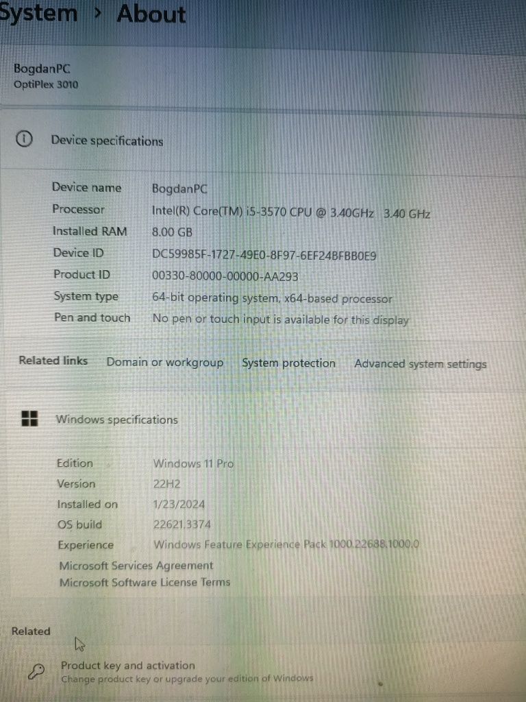 Pc I5 3,4 ghz 8Gb ram