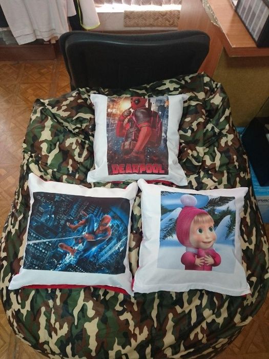 Подушки с фото ребенка или любимыми мульт-героями под заказ