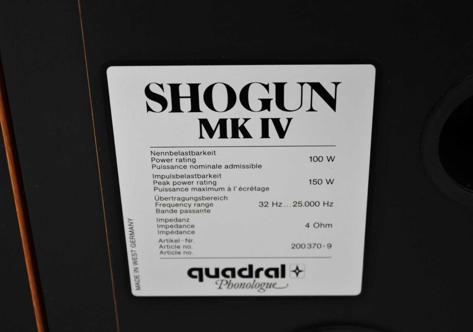 -Quadral Shogun MK IV- Casetofon Technics RS 641  -Akai Gx 77