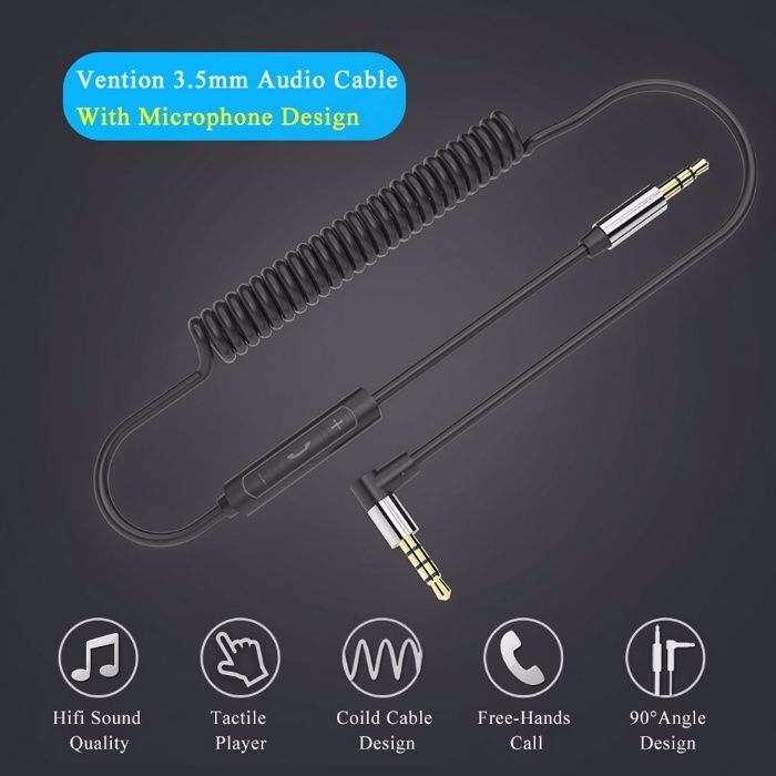 Аудиокабель с микрофоном Vention Audio Cable