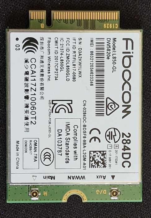Modem 4G Dell Fibocom L850-GL DW5820e