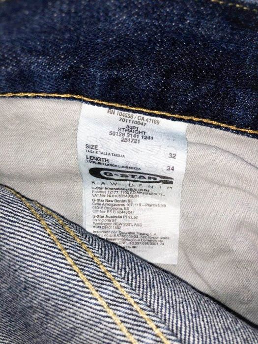 Blugi GSTAR Straight Jeans Barbati | Marime 32 x 34 (talie 84 cm)