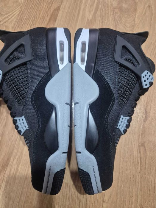 Pantofi sport Jordan 4 black canvas