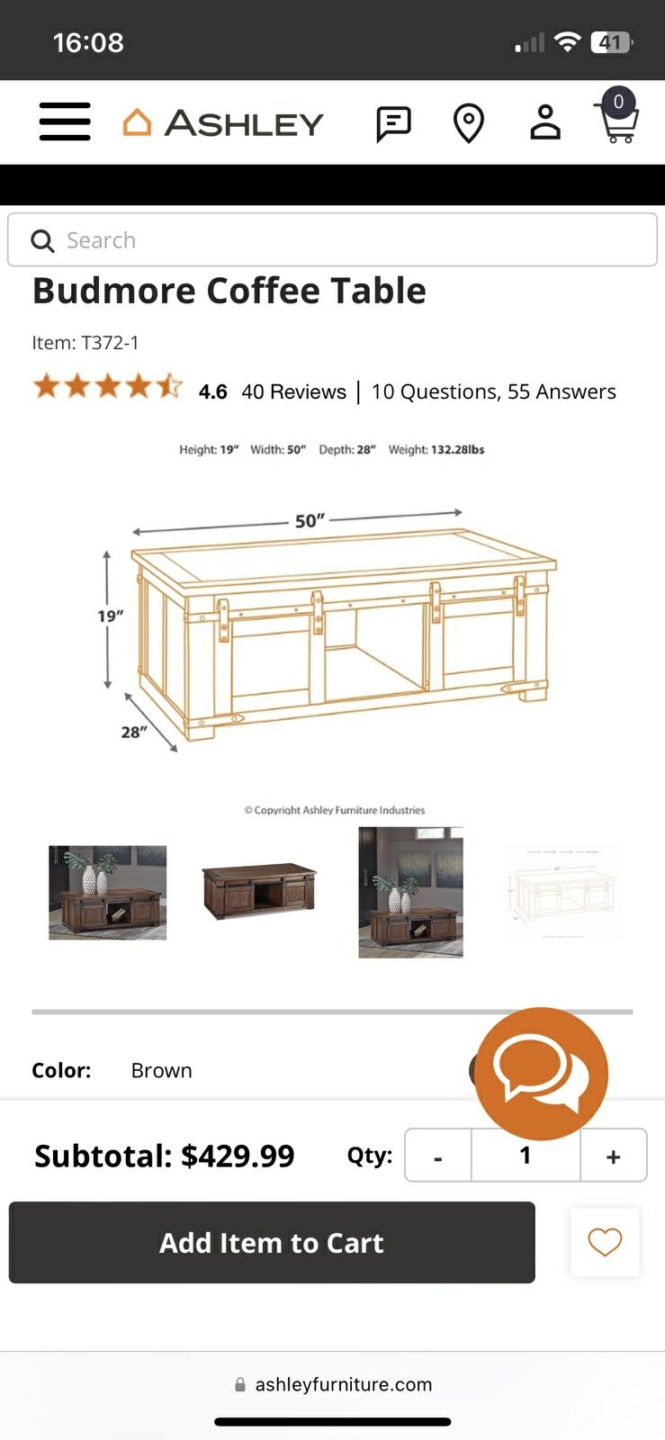 Маса Ashley Furniture