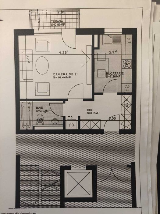 Garsonieră cu Grădină și Parcare Privată