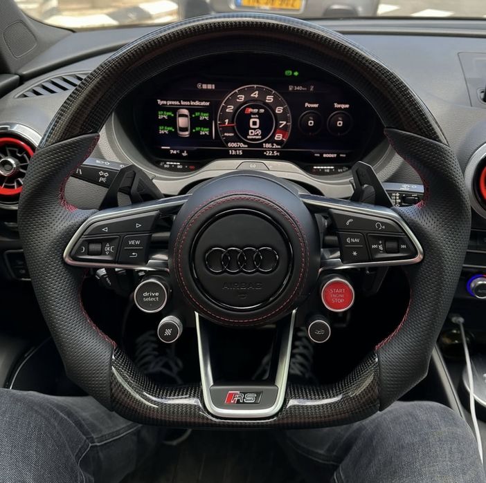 Volan AUDI carbon alcantara RS S Q8 Q7 A4 A5 A6 A7 A8 S5 SQ5 RS5 RS7 S