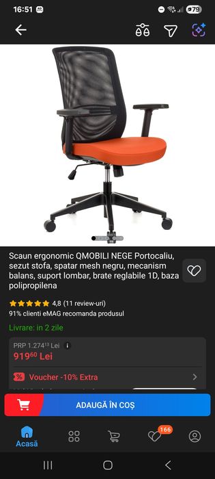Scaune birou ergonomic