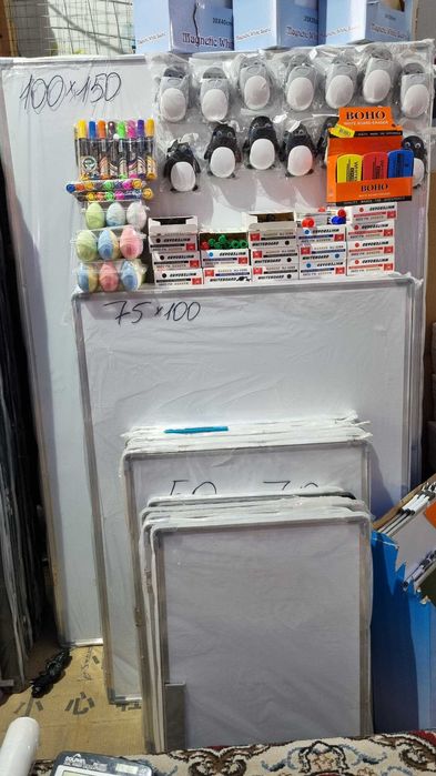 Magnitli marker doska / Orqasi melovoy / Barcha razmerlar bor!