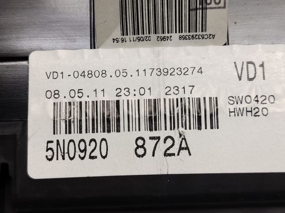 Ceasuri bord 5n0920872a Volkswagen VW Tiguan 1 5N [2007 - 2011] 2.0 t