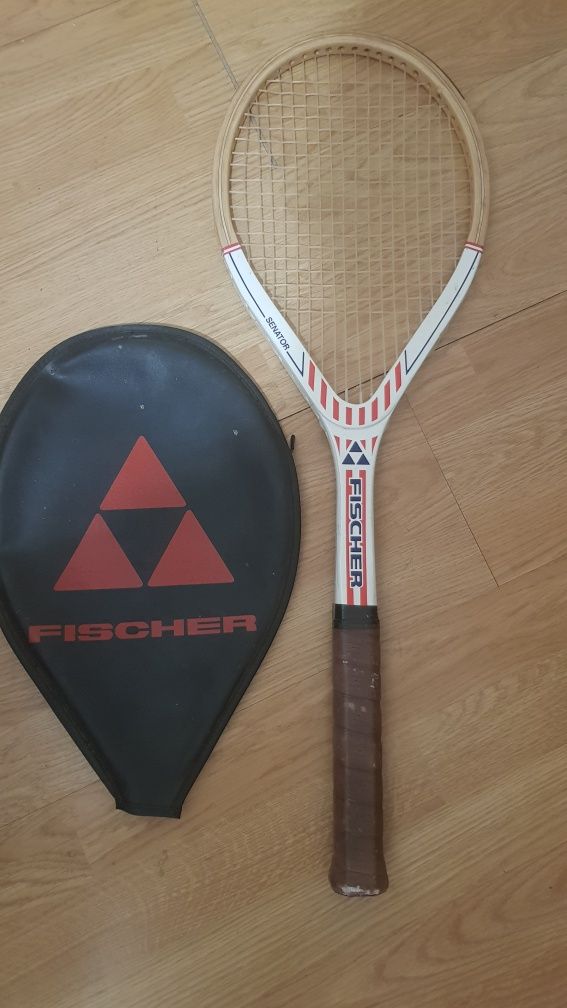 Стара дървена хилка ракета за тенис Fischer Senator