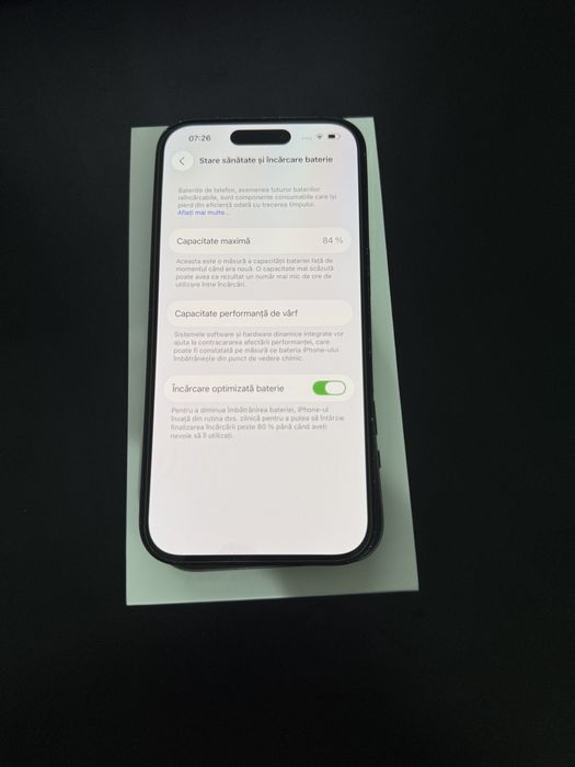 Iphone 14 pro 128gb full box 84% sănătatea bateriei