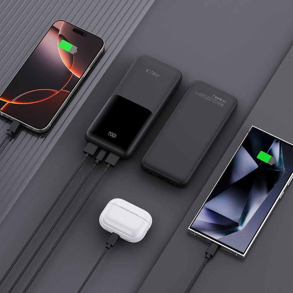Допълнителна батерия tech-protect pb02 power bank 10000mah 22.5w черна