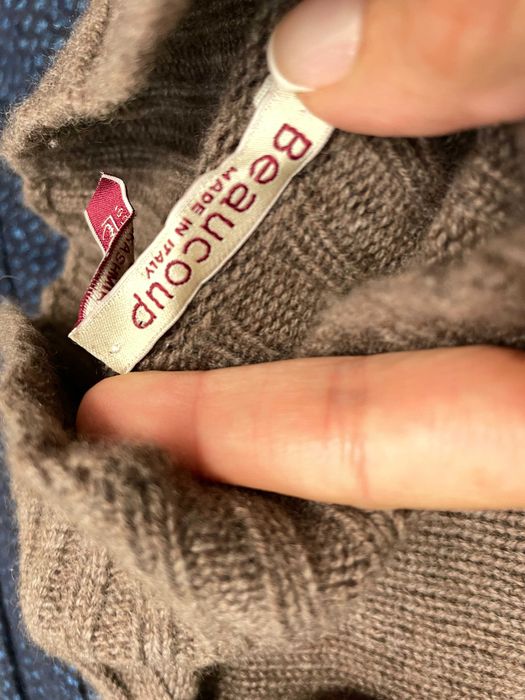 BEAUCOUP размер M / L дамски дебел кашмирен пуловер 100% КАШМИР