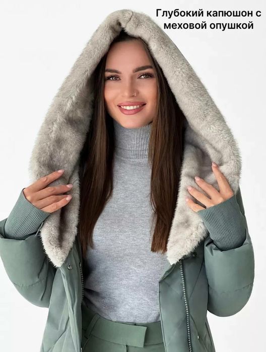 Пуховик-пальто зимний