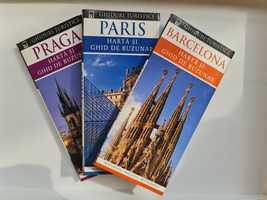 Hartă și ghid turistic de buzunar PARIS, BARCELONA, PRAGA, rao (set 3)